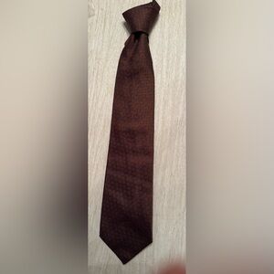 Men's Brown Micro-Pattern Silk Tie